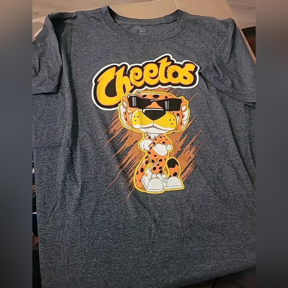 Funko Pop Cheetos Tshirt Grey Mens XLG Chester The Cheetah